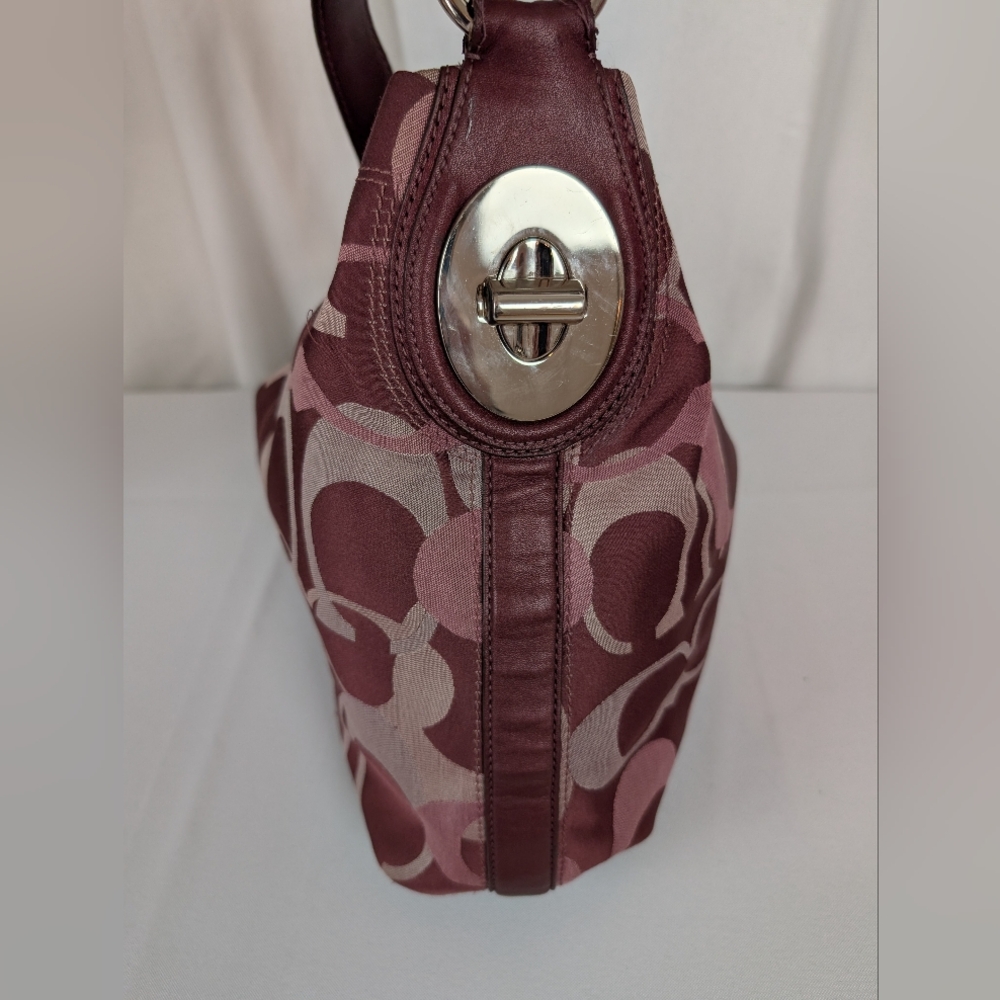 Coach Burgundy and Pink Shoulder Bag - Picture 5 of 16